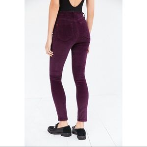 BDG Dark Purple Corduroy Twig Pants